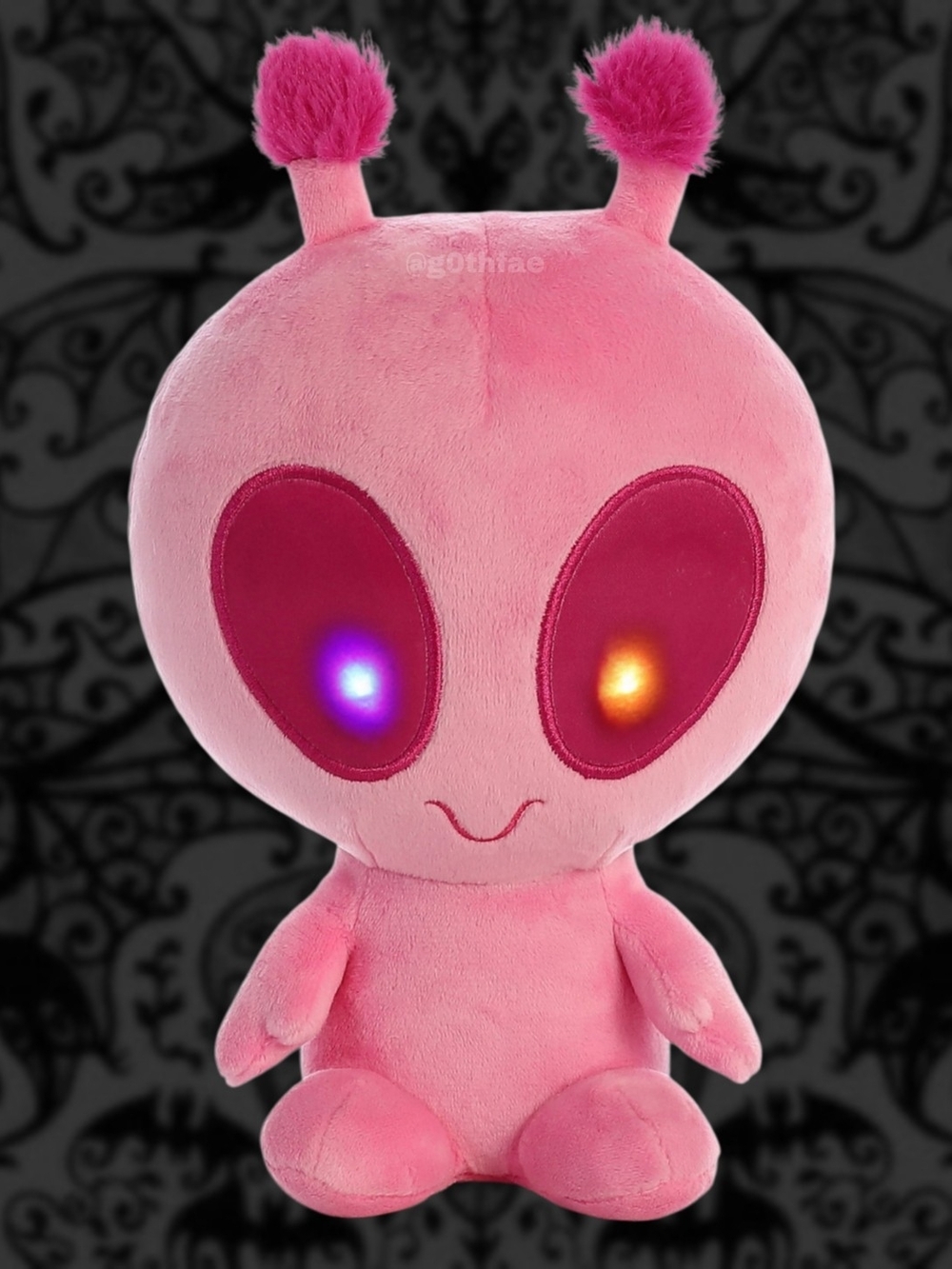 Solar "Galactic Cuties" Pink 8" Plush Alien with Glowing Eyes